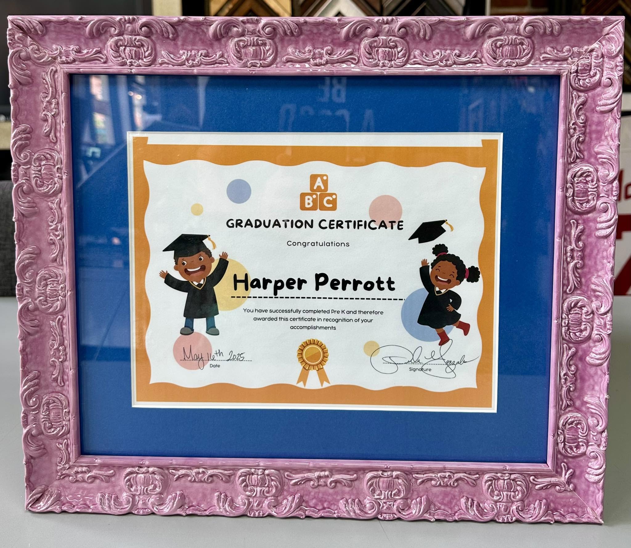 Graduation Certificate Framing