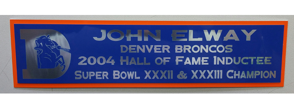 Peyton Manning Custom Engraved Name Plate